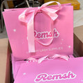 2024 New Products Handbag Wholesale Cosmetic Bag Custom Gift Bags with Logo Pink Paper Bags