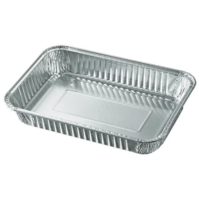 31x21x5cm Heavy Duty Foil Container Aluminum Box Rectangular Food  Tin Oven Safe BBQ Pans
