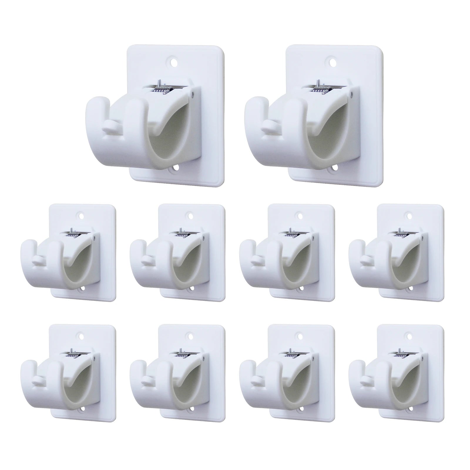 Heavy Duty Plastic Curtain Rod Brackets White Adjustable Holder Wall/Ceiling Mount for Home/Hotel/Office ODM OEM Service