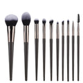 10pc Foundation Loose Power Cosmetic Brushes Beauty Tool Face Cheek Contour Blusher Nose Powder Blush Makeup Brush Set