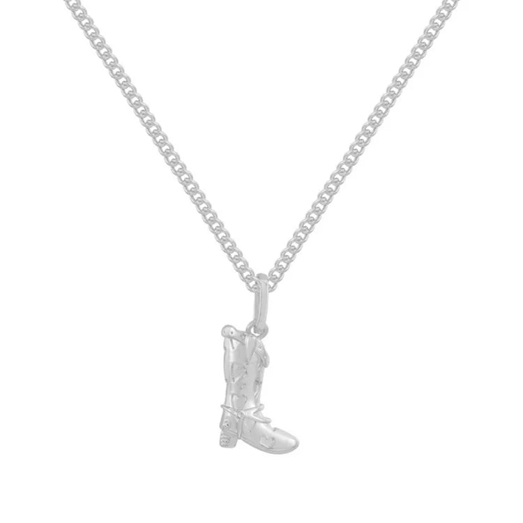 Non Tarnish Cowboy Boot Necklace Personalized Jewelry Necklace Shoe Pendant Necklace