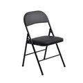 Moon Black Folding Portable Commercial Chair Padded Seat Steel Frame 330 Lbs Capacity Easy-Carrying for Outdoor Events Office