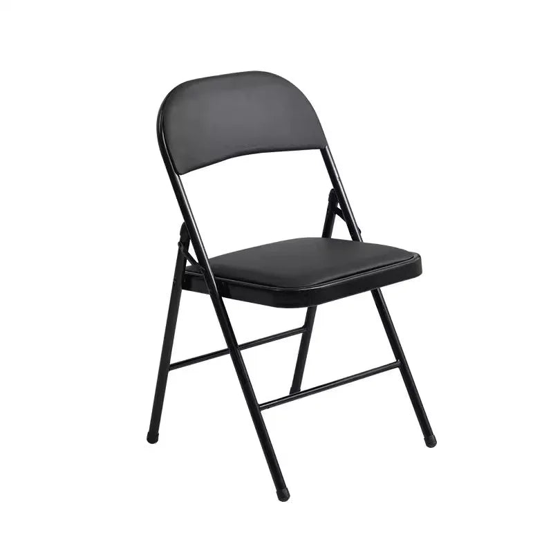 Moon Black Folding Portable Commercial Chair Padded Seat Steel Frame 330 Lbs Capacity Easy-Carrying for Outdoor Events Office