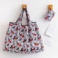 New wholesale large custom print Polyester Promotional cheap recycle foldable reusable portable Grocery eco shopping bags with logos