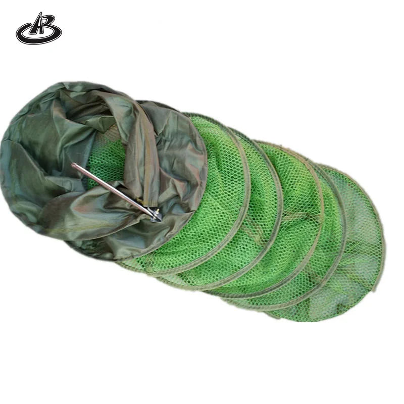 Fishing Net Folding Telescoping Quick-drying Nylon Mesh Fishing Basket Dip Nets Fyke Net Shrimp Cage Outdoor Fishing Tackle Gear