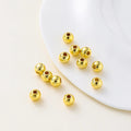 Wholesale 18K Gold Plated Stainless Steel DIY Beaded Jewelry Accessories  Multi-size Bead Jewelry Making Parts