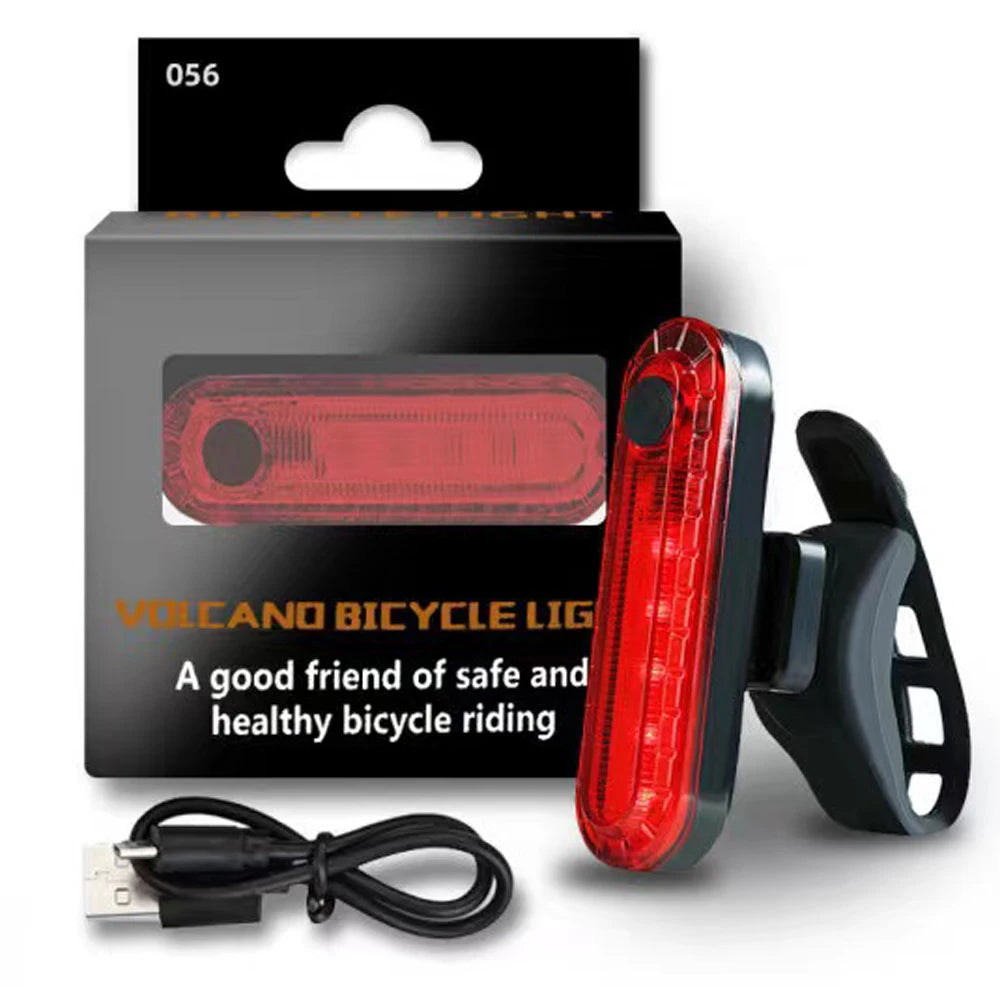 Mountain Bike Tail Light Night Riding Road Bike Safety Warning Light USB Charging Flashing Tail Light Bicycle Accessories