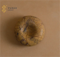 YUSHI Modern Luxury Emperador Stone Crafts Polished Surface Brown Twill Marble Incense Holder for Elegant Home Decor