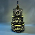 Wholesale OEM Custom LOGO Metal 3 Tiers VIP Display LED Bottle Presenter Happy Birthday LED Cake for Night Club bar Party Lounge