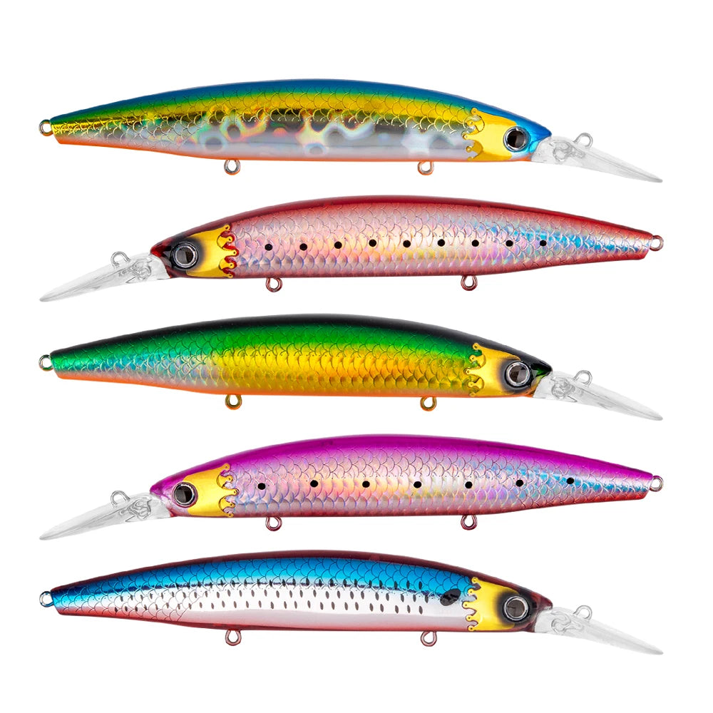 HONOREAL ACE Flydiver 3D High Simulation Fish Eyes More Attractive and Real Fishing Lure Minnow