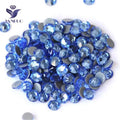 YANRUO Glass Light Sapphire Flat Back Strass Rhinestones Bulk Hotfix Rhinestone Cristal