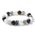 Veromca Factory Direct Women Fashion Beaded Bracelet Square Moonstone Crystal Stainless Steel for Men