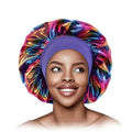 Colorful Hats for Women Satin Cap Polyester Wide Band African Sleep Hair Care Satin Hair Bonnets