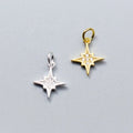 Hot Sales 925 Sterling Silver Gold Plated Zircon Lucky Star Pendants & Charms for Fashion Jewelry Making