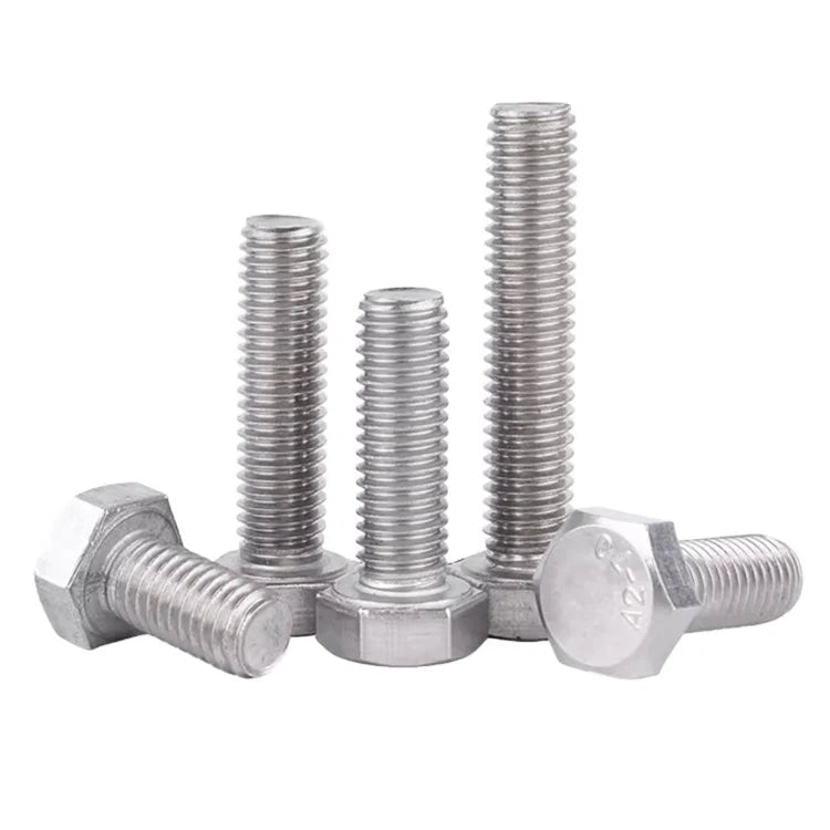 A4 316 Stainless Steel Metric Thread DIN933 Outside Hex Head Full Thread Bolt External Hexagon Head Screw M3 M4 M5