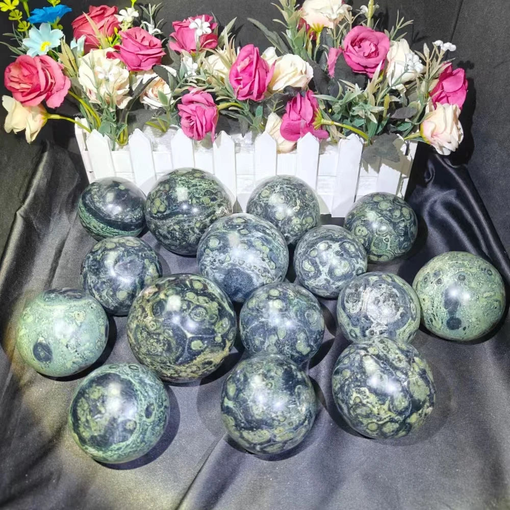 Natural Wholesale Crystals Ball Healing Natural Stone Kambaba Jasper Sphere for Home Decor