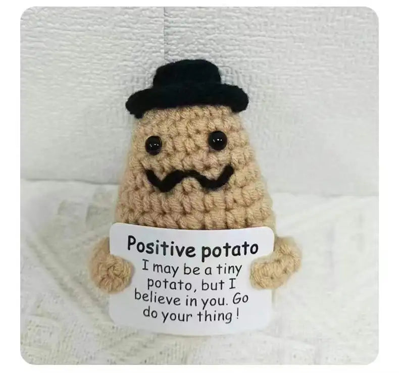 Wholesale Funny Moustache Potato Doll Hand-Crocheted New Kawaii Positive Toys Novelty Gifts
