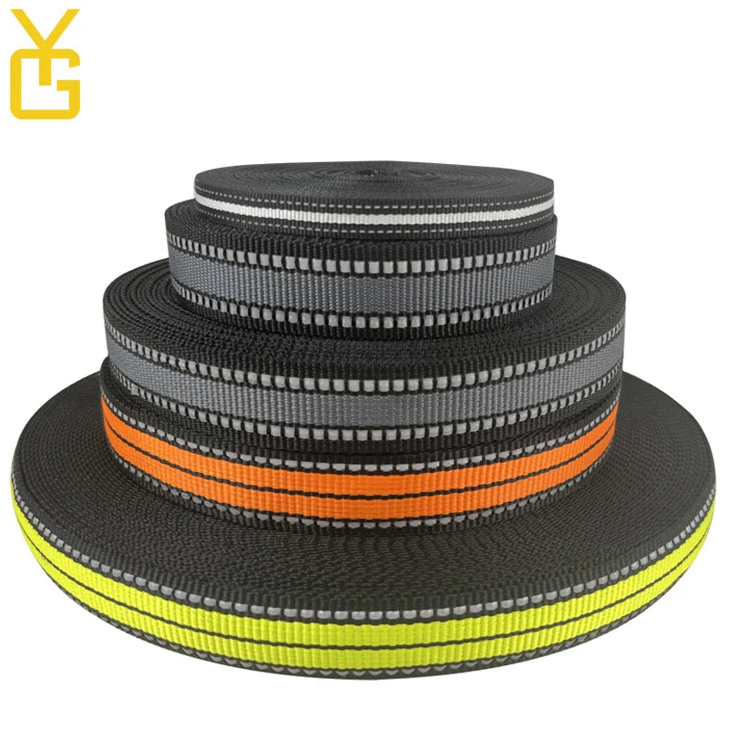 YouGuang 50mm High Tenacity Polypropylene Jacquard Ribbon Woven Tapes Reflective Straps for Clothing Bags PP Sewing Material