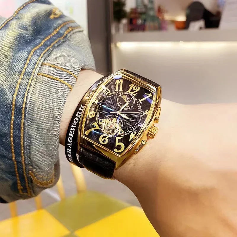 MECHANICAL WATCH Sewor Men's Watches Fashion Moon Phase Men  Mechanical  Relogio Masculino Reloj Hombre