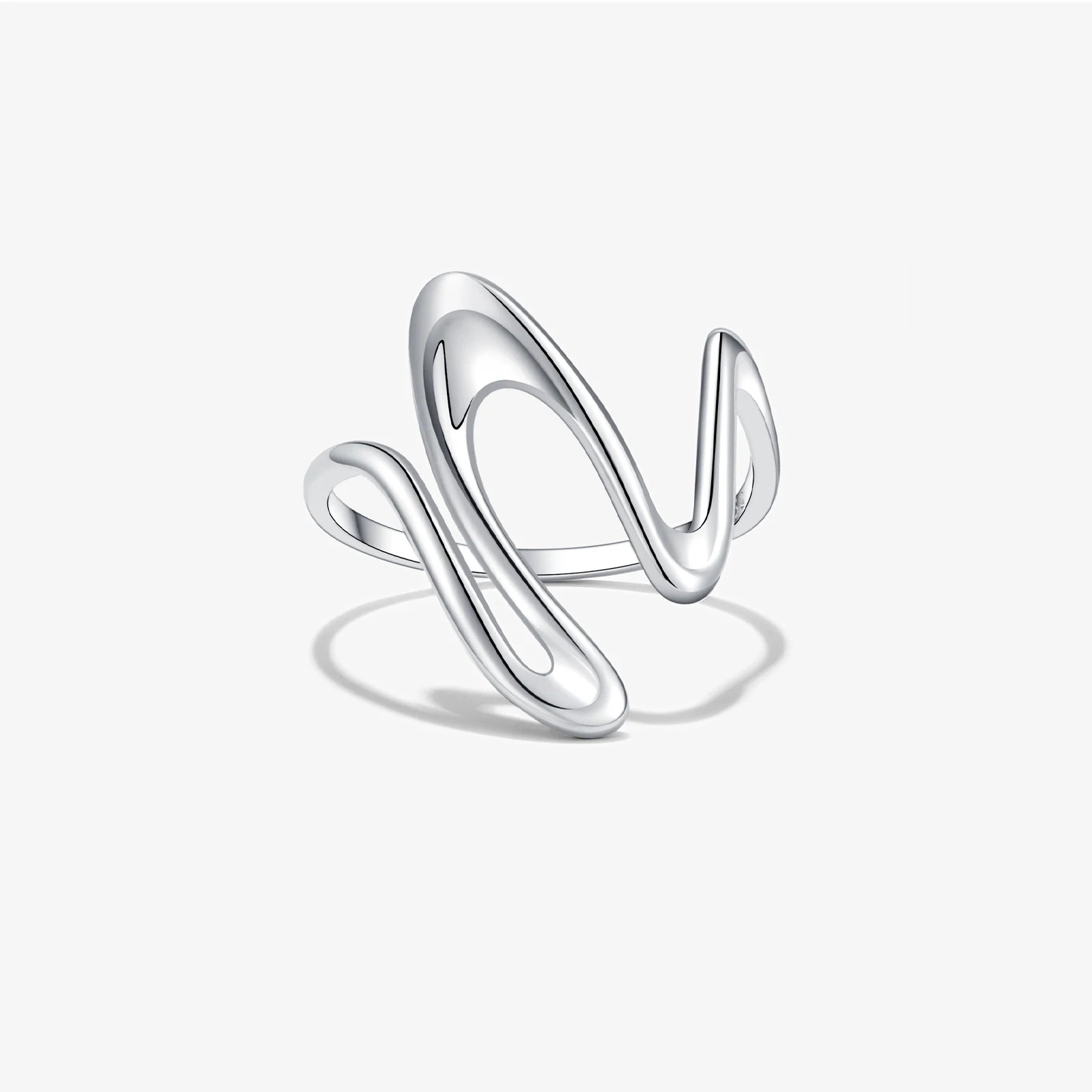 FUAMAY Geometric U Shape Fashion Minimalist Silver Ring Dainty Fashion Hot Sale 925 Sterling Silver Geometric Ring