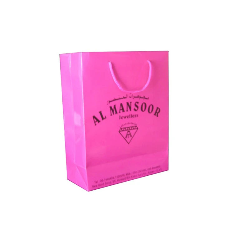 Custom Printed Logo Stylish Kraft Paper Bag for Shipping Gift for Clothing Candles Crafts Sugar Furs Durable Cotton Embossing