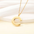 Wholesale New Stainless Steel High Quality Hip Hop Women Fashion 18k Gold Plated Letter C Pendant Necklace