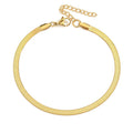 Non Tarnish Silver Gold Rose Gold Plated Herringbone Chain Bracelet for Women Girls Fashion Stainless Steel Gold Chain Bracelets
