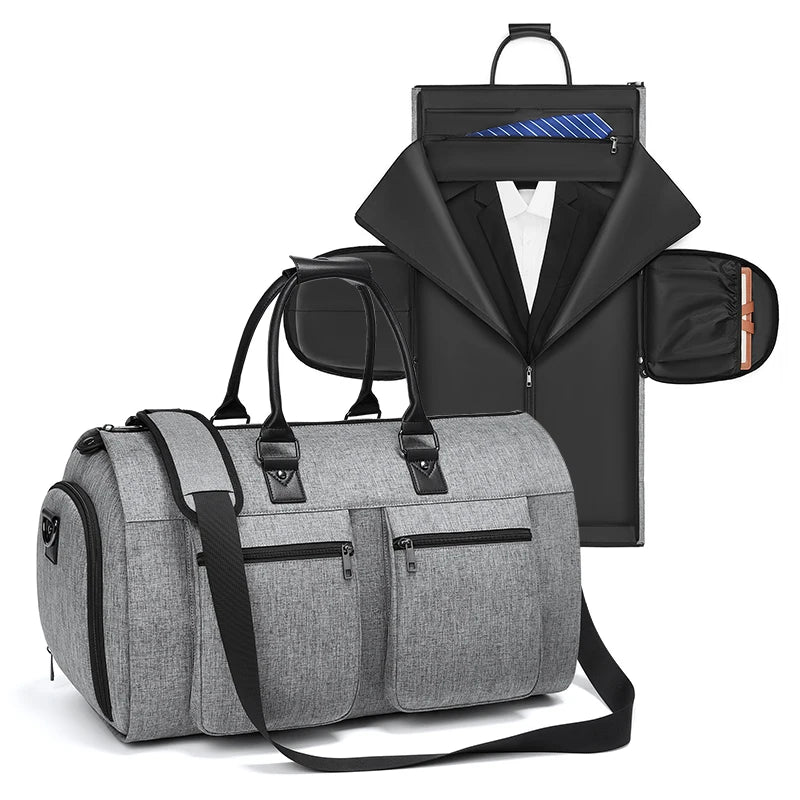 Foldable Bag Waterproof Multi-function Lightweight Men Travel Duffle Garment Suit Bag With Shoe Compartment