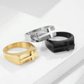 Hip Hop Styles Stainless Steel Rings Retro Metal Religious Catholic Jewelry Seal Holy Light Cross Ring