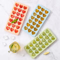 Easy Release Ice Cube Maker Chocolate Mould Round square Silicone Ice Tray Mold with Plastic Lid