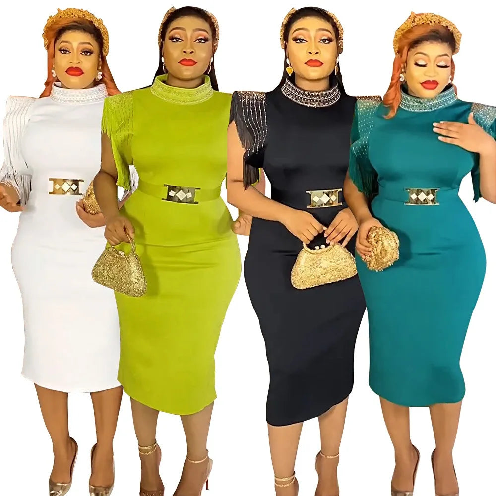 African Clothing Bridesmaid Wedding Women Dress Plus Size Wholesale Dresses Robe Femme K0174