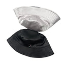 Wholesale Luxury Designer Reversible Satin Bucket Hat for Kids and Men Custom Logo Black Fashion for Fishing