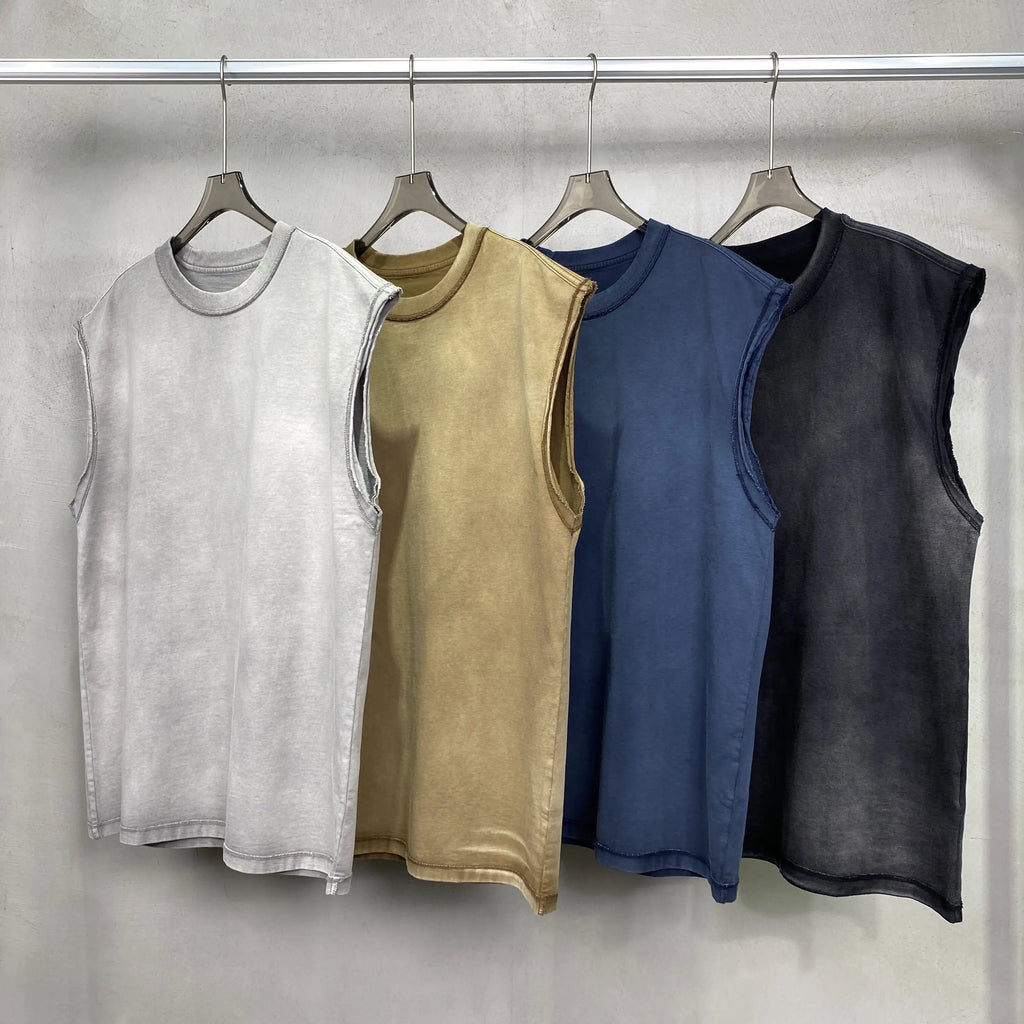 Wholesale Breathable Casual Cotton Running Singlet Muscle Athletic Shirts Sleeveless Fitness Wear Workout Men Gym Tank Top