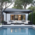 High Modern Aluminum Pergola Bioclimatic Outdoor Furniture Pavilions Powder Eco-Friendly Pressure Pavilion Garden Buildings MegaBDM