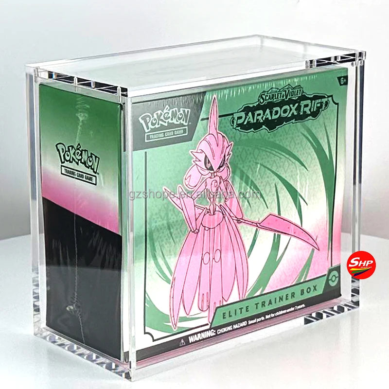 SHP Wholesale Custom Acrylic Pokemon ETB Protector Display for TCG Pokemon Center  Excluslves Elite Trainer Box Brilliant Stars