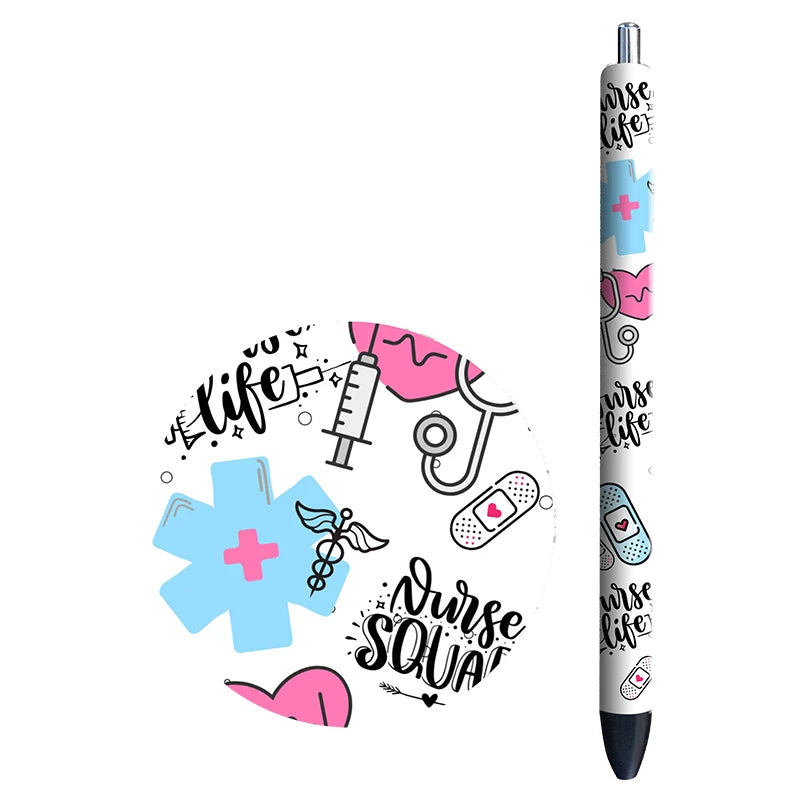 Customized Pens Wrap Design UV Resist Waterproof UV DTF Pen Wraps Transfer Stickers Vinyl Pen Decoration for Ball Point Pen
