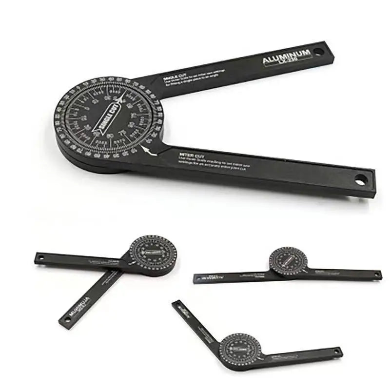 Industrial Grade 360 Horizontal Angle Gauge Aluminum Alloy Protractor for Woodworking & Router Tools Miter Saw & Drill Locator