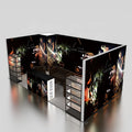 10x20  Customized Aluminum Frameless SEG LED Backlit Straight Backdrop Display Booth Exhibition