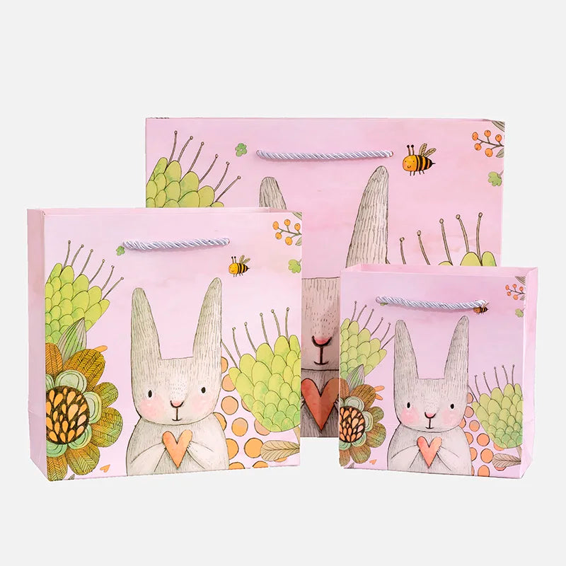 Custom logo Printed Good Quality Shopping Packing Cheap Paper Bag Children Toy Paper Bag with Ribbon