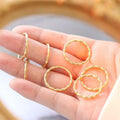 Stackable Rings Girls Custom Jewelry Tags Stainless Steel Overlay Plain Ring Plated 18k Gold Tail Rings Christmas Gift