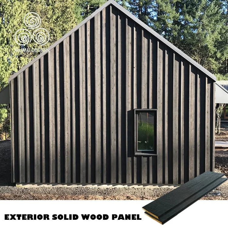 Dongguan MUMU Cheap Exterior Outdoor Yakisugi Facade Shou Sugi Ban Cladding Carbonized Burnt Wood Wall Slat Panels