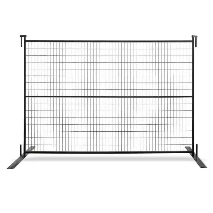 BaoChuan 6 Feet X 10 Feet Free-Standing Steel Temporary Fence Panel Movable Outdoor Construction Barrier Eco-Friendly Hot Dipped