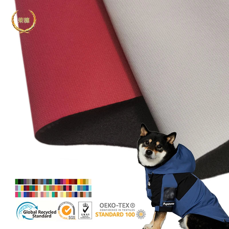 X Factory Custom Plaid Jacquard Stretch TPU Waterproof Film Polar Fleece Composite Nylon Spandex Polyester Pet TPU Jacket Fabric