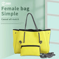 SinoDiving Outdoor Neoprene Perforated Beach Bag Tote Bag Large Capacity Casual Hand Strap Shopping Women Neoprene Self Designed