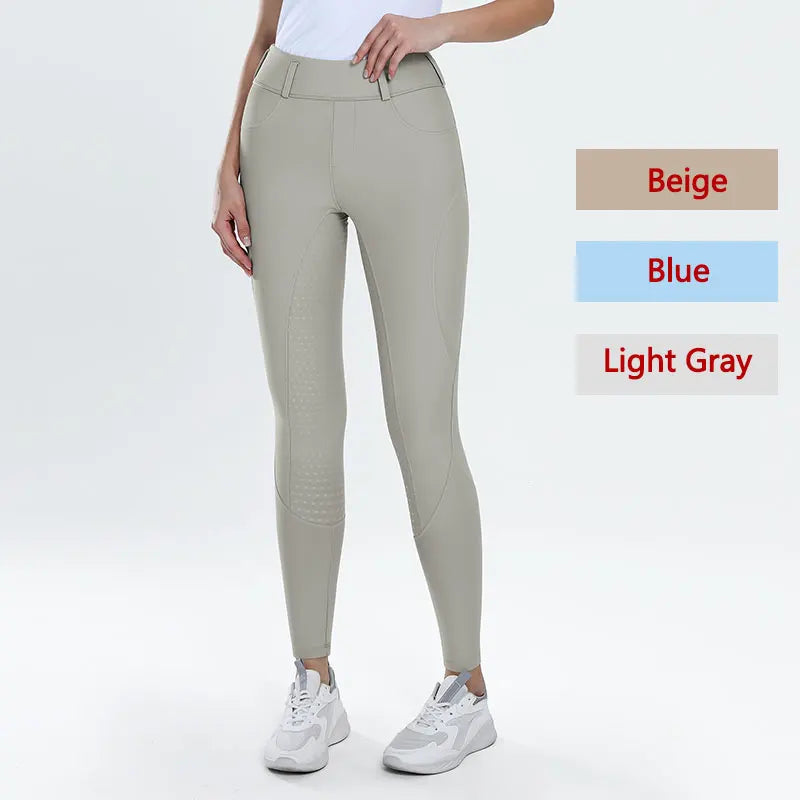 Wholesale Horse Riding Women Breeches Silicone Equitation Jodhpurs Pants Females Equestrian Clothing