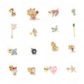 Zuola Hot Selling Hypoallergenic Colorful Zircon Titanium Steel Stud Earrings Comfortable Jewelry for Work Party Unisex