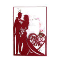 Laser Pocket Marriage Invitation Card Custom Laser Cut Paper Greeting Cards