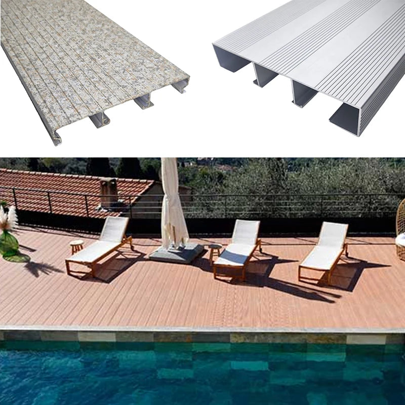 China Supplier Interlocking Aluminum Alloy Decking Profile 6000 Series Extruded Aluminum Floor for Outdoor & Trailer Use