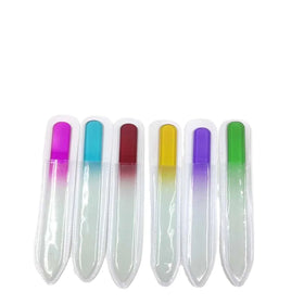 Double Sided Washable Glass Nail Files Custom Printed Professional Manicure Nail Salon Art Nail File