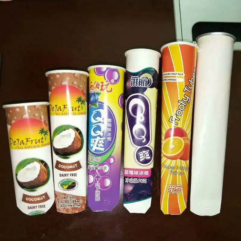 Customized Printing Squeezed Push up Calippo Paper Cup Ice Lollies Tube with Aluminium Paper Lid